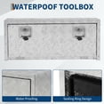 thumbnail image 3 of Boîte sous-Corps d'Outils en Aluminium Robuste de 48 Po, Coffre Organisateur de Rangement Carré Imperméable pour Camionnette, Caisse de Camionnette, Remorque de VR (48 Pouces X 18 Pouces X 18 Pouces - Argent), 3 of 7