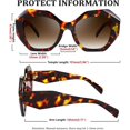 thumbnail image 5 of FEISEDY Retro Cateye Sunglasses Women Oversized Vintage Cat Eye Shades UV400 Lenses B2817, 5 of 13