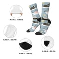 thumbnail image 5 of Honeii Swan Princess On Lake Print Adult Socks,Crew Socks,Casual Calf Socks,Daily Wear Socks for Men & Women, Perfect for Sports, Casual and Everyday Use, 5 of 6