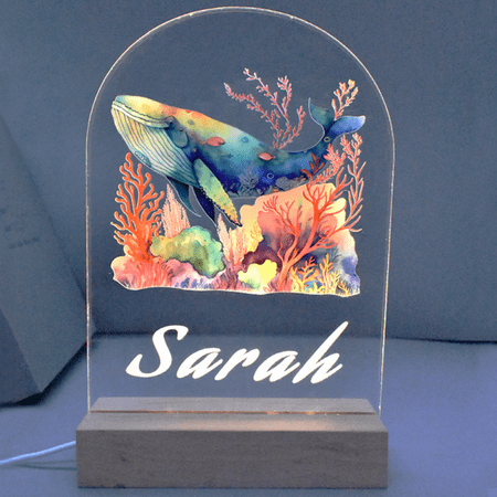 

LED Acrylic Night Light Acrylic USB Powered Touch Table Desk Lamp Perfect Gifts for Kids’Christmas Girl Daughter Boy Gifts(The Whale)