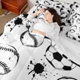 thumbnail image 4 of Castle Fairy Football Baseball 7-Piece Bedding Comforter Set for Teens Women Men,Sport Gamer King Bedding Sets,Abstract Watercolor Splash Ultra Soft Bed Sheets,Lightweight Room Decor, 4 of 8