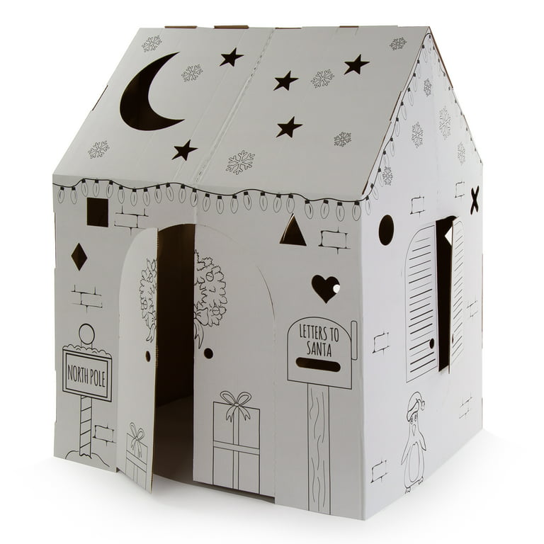 How to make a cardboard house for a kid - at home with Ashley