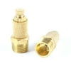 Unique Bargains 2pcs 1/4PT 13mm Thread Pneumatic Valve Muffler Silencers Gold Tone SLL-02