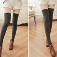 thumbnail image 5 of Women Lace Knitted Over Knee Thigh High Stockings Ladies High Pantyhose Sexy Cotton Long Stockings, 5 of 6