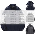 thumbnail image 2 of LODIENY Varsity Jacket for Men Zip Up Color Block Breathable Waterproof Durable Windbreaker Jackets Long Sleeve Stand Neck Relaxed Fit Streetwear Coats with Pockets Black XXXL, 2 of 8