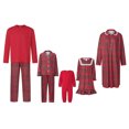 thumbnail image 5 of Nibbcoa Christmas Family Pajamas Matching Set, Long Sleeve Top with Pants Plaid Loungewear, 5 of 8