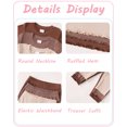 thumbnail image 6 of 2T Baby Girls Clothes 3T Girls 3 Pack Fall Winter Outfits Set Toddler Girl Long Sleeve Top Pants 6PCS Clothing Set Brown, 6 of 6