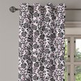 thumbnail image 2 of Ambesonne Garden Art Grommet Curtain, Pomegranate Floral, 50" x 108", Plum Blush Black, 2 of 6