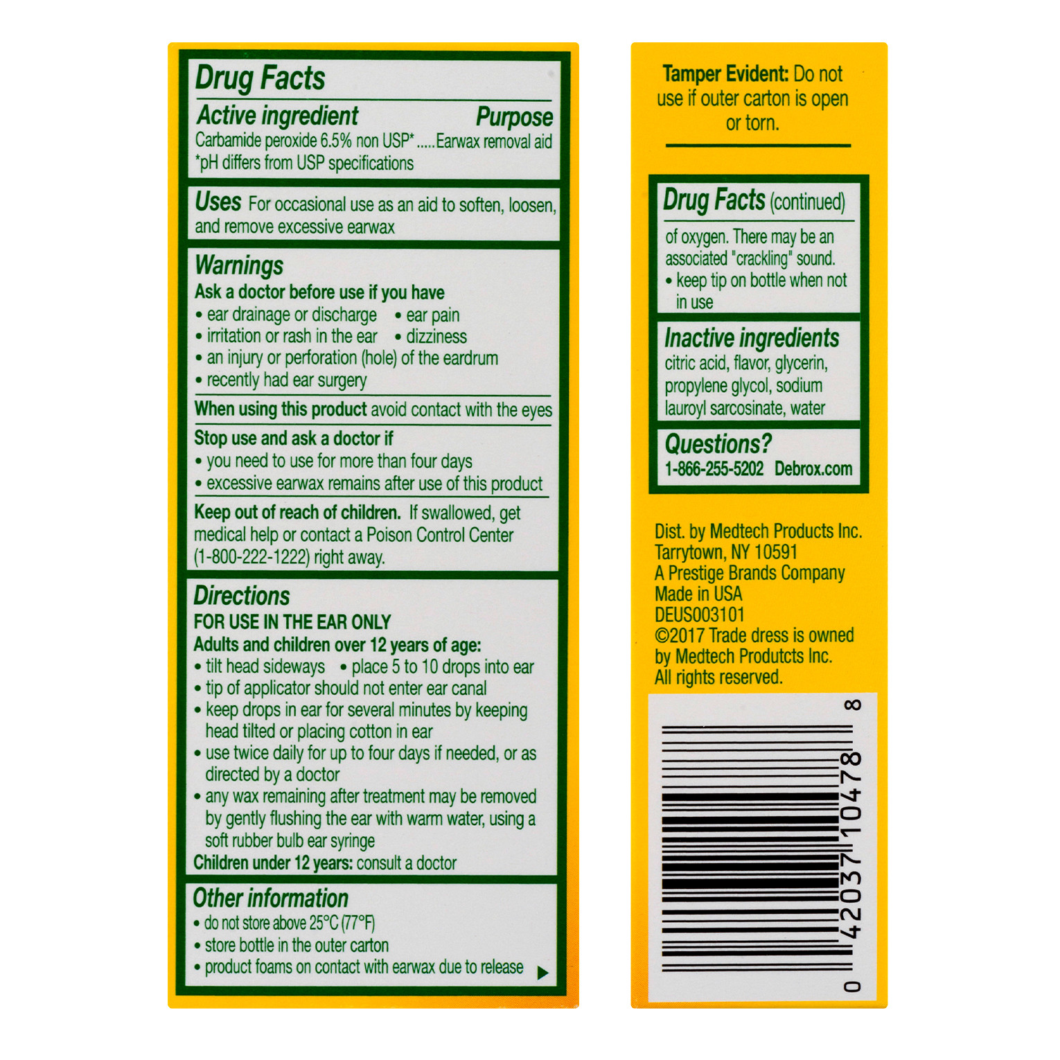Debrox Ear Wax Removal Drops – Gentle Microfoam Ear Wax Remover, 0.5 Fl Oz Bottle