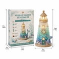 thumbnail image 2 of Glowing Lighted Sea Glass Style Lighthouse Kit Collection Beginner Friendly DIY Craft For Adults Complete Sea Glass Art Kit Holiday Home Ornament Christmas Decor For Family Handmade 3D Assembly,D, 2 of 7
