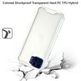 thumbnail image 4 of For Apple iPhone 16e Case, Clear Colored Shockproof Transparent Hard PC + Rubber TPU Hybrid Bumper Shell Slim Protective Phone Cover (Clear), 4 of 10