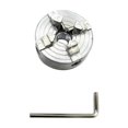 thumbnail image 1 of S SERENABLE 4-Claw Lathe Chuck Drilling Machine Clamping Holder Hex Key Part Accessories Argent, 1 of 6