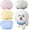 Pink,Blue,Gray,Yellow, variant on 4 Pcs Adjustable Dog Mesh Head Cover, Face Net for Small Dogs| Prevent eating ground debris, Soft Breathable Mesh Mask, Stretchy Elastic Design, for Outdoor Walks, Park & Travel