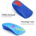 thumbnail image 4 of Footlogics Fun Kids Orthotic Shoe Insoles with Arch Support for Children’s Heel Pain (Sever’s Disease), Growing Pains, Flat Feet - Children’s, Pair 3/4 Length (Kids 1-3, Blue), 4 of 5