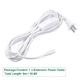 thumbnail image 2 of Unique Bargains T5 T8 LED Tube Power Extension Cable with Switch 2Pin 5M Length White, 2 of 5