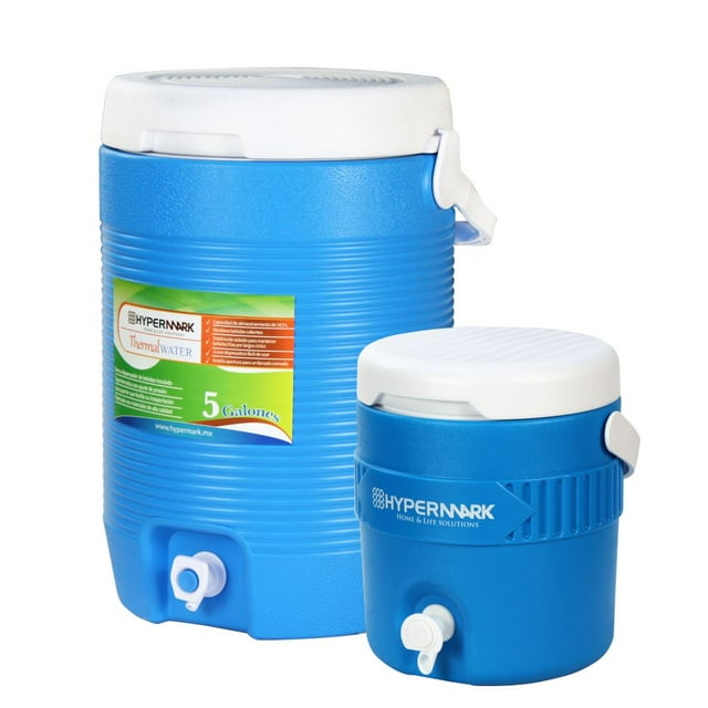 Set de 2 Termos Hypermark Thermos Dispenser 5.1 H de 5 galones y 1 galón Azul