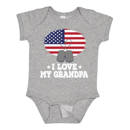 

Inktastic I Love My Grandpa Military Grandson Boys or Girls Baby Bodysuit