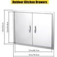 thumbnail image 4 of Qinaqin 1 Stainless Steel cm de Profundidadouble Puerta Gabinete 31 Inches Ancho 24 Alturaigh con Metálico Alturaandle y Vent Panel Five Ply Corrugated, 4 of 6