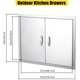 thumbnail image 3 of 1 stainless steel double-door gabinete 31 pulgadas de anchura 24 pulgadas high con metal handle y vent panel five-ply corrugated, 3 of 6