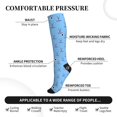 thumbnail image 5 of Compression Socks for Women and Men - ice hockey sticks USA flag blue Compression Socks Circulation for Workout, 5 of 8
