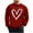Red, variant on WREESH Valentine's Sweatshirt for Men Oversized Crewneck Sweatshirts Loose Casual Heart Graphic Pullover Tops Spring Outfits Black