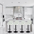 thumbnail image 2 of Bronte Living Leatherette Bar Stool with Adjustable Height, 360 Swivel Design, Floor Protection and Pedestal Base with Footrest - Series Janice - Set of 2, 2 of 9
