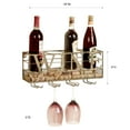 thumbnail image 3 of Modern Wine and Stemware Rack Antique Gold, 3 of 5