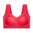 thumbnail image 5 of DDAPJ pyju Women Sports Bra Comfortable Sleep Bras No Underwire Seamless Workout Yoga Bra Birthday Gifts 2025 Red XL, 5 of 6