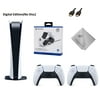 TEC Sony PlayStation_PS5 Gaming Console (Digital Edition) with One Extra Controller Plus PowerA Dual Charging Station Bundle- PlayStation - 5