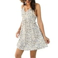thumbnail image 2 of hirigin Women's A-line Slip Dresses, Spaghetti Strap Frilly Floral Print V-Neck One-piece, 2 of 9