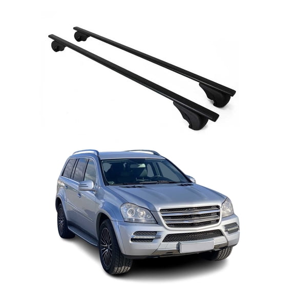 OMAC Roof Racks Cross Bars Durable for Mercedes GL Class X164 2007-2012 Metal Black