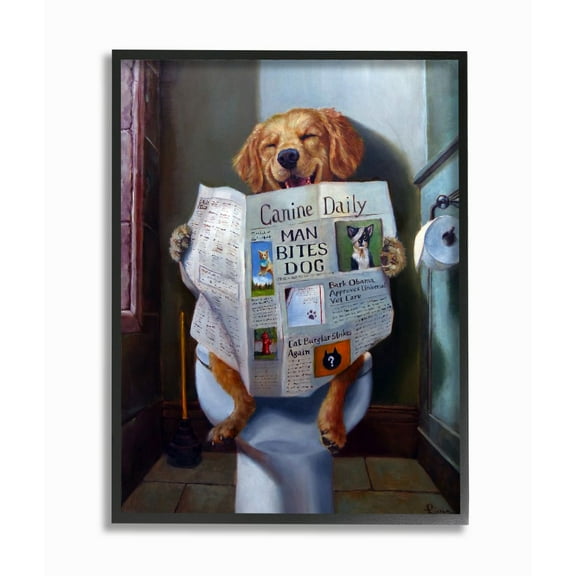 Stupell Home Décor Dog Framed Art Print, by Lucia Heffernan