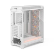 Fractal Design Meshify 3 Ambience Pro RGB ATX mATX Mid Tower PC Case - White Chassis with Clear TG Side Panel