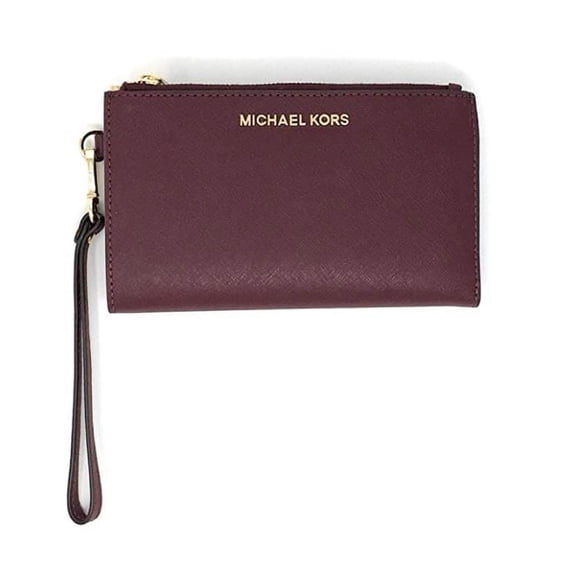 Michael Kors Jet Set Travel Large Double Zip Wristlet - Merlot, Medium 35F8Gtvw0