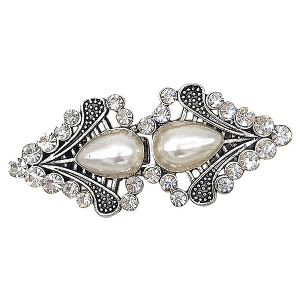 Suéter Chal Pato Boca Clip Portátil Llevando Broche Collar Aleación Suéter Capa Plata antigua