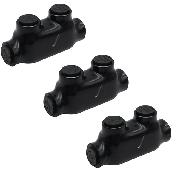 3-Pack Insulated Multi-Tap Connectors, 1/0-14AWG 1 Port Insulated Wire Connectors with Oxide Inhibitor, Perfect for Challenging Electrical Splicing Tasks