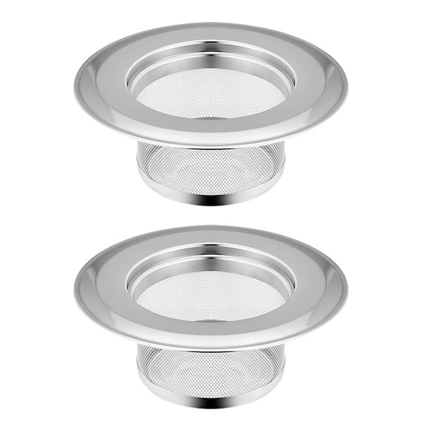 2 uds coladores de fregadero de cocina coladores de fregadero de acero inoxidable mallas de filtro de fregadero