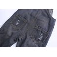 thumbnail image 5 of KIDSCOOL SPACE Baby Boy Girl Ripped Denim Cute Workwear Jean Overalls,Black,18-24 Months, 5 of 8