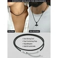 thumbnail image 3 of FaithHeart Braided Leather Cord Necklace for Men Women 925 Sterling Silver Snap Clasp, 2MM Waterproof Black Woven Wax Rope Chain for Pendant Jewelry Gift for Son Graduation, 3 of 9