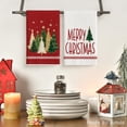 thumbnail image 2 of SOME THING Red Xmas Tree Merry Christmas Kitchen Towels Dish Towels, 18x26 Inch Farmhouse Star Holiday Winter Decoration Hand Towels Set of 2, 2 of 6