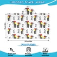 thumbnail image 2 of Cute Hedgehog Apple Hooded Bath Towel，50"x30" for Ages 3 To 12 Kids, Quick Dry Lightweight Soft Microfiber Hood Beach Towel Cover Up for Kids, 2 of 7