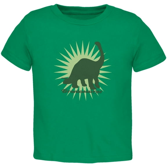 Sunburst Brontosaurus Kelly Green Toddler T-Shirt - 2T