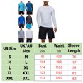 thumbnail image 2 of UKAP Mens Boys Long Sleeve Shirt Surfing Swimsuit Tops Swim Shorts Board Trunks Pants Board Shorts Boardshorts Swimwear Beachwear UV Protection Swimming Quick-Dry Casual Bathing Suit, 2 of 4