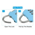 thumbnail image 5 of Uxcell 2Set 3Digit Combination Padlock Steel Security Cable 4.9' Travel Lock Sky Blue, 5 of 7