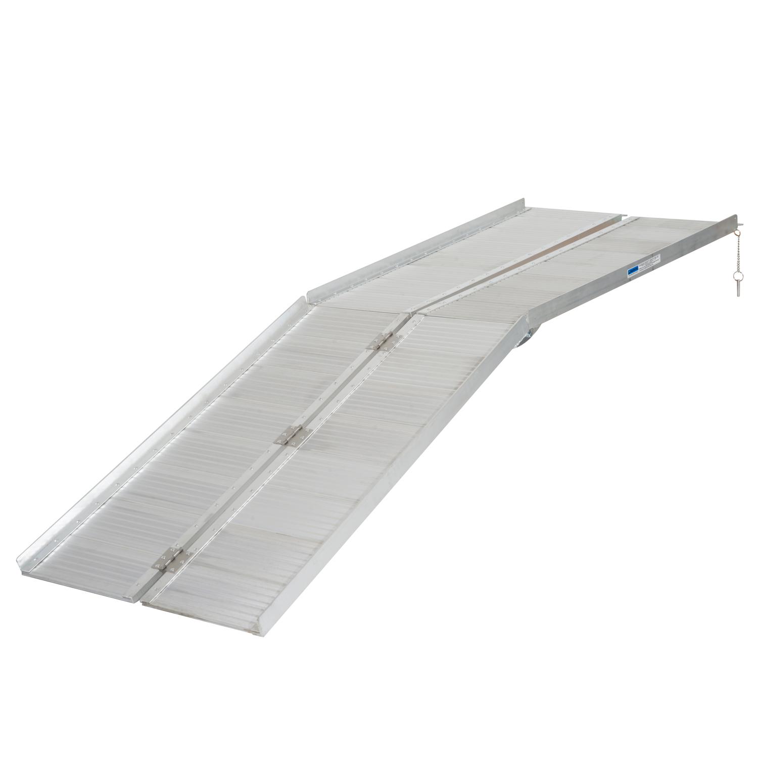 Portable Textured Aluminum Folding Wheelchair Threshold Ramp, 8
