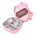 thumbnail image 1 of Best Deals Today!Stainless Steel Kid Box 4 Lock Catch Leak Proof Compartment Lunch Box With Portable Cutlery Ideal Portion Sizes, 1 of 4