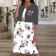 thumbnail image 3 of Conjunto de dos piezas de verano para mujer, cuello redondo, elegante, con tirantes, y cárdigan de media manga, conjunto de tops Wmkox8yi bvn842, 3 of 5