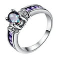 thumbnail image 2 of Wentin Rings Clearance! Mother's Day Gift Silver Ring For Women Birthstone Ring Engagement Ring For Women Anniversary Wedding Promise Ring, 2 of 6