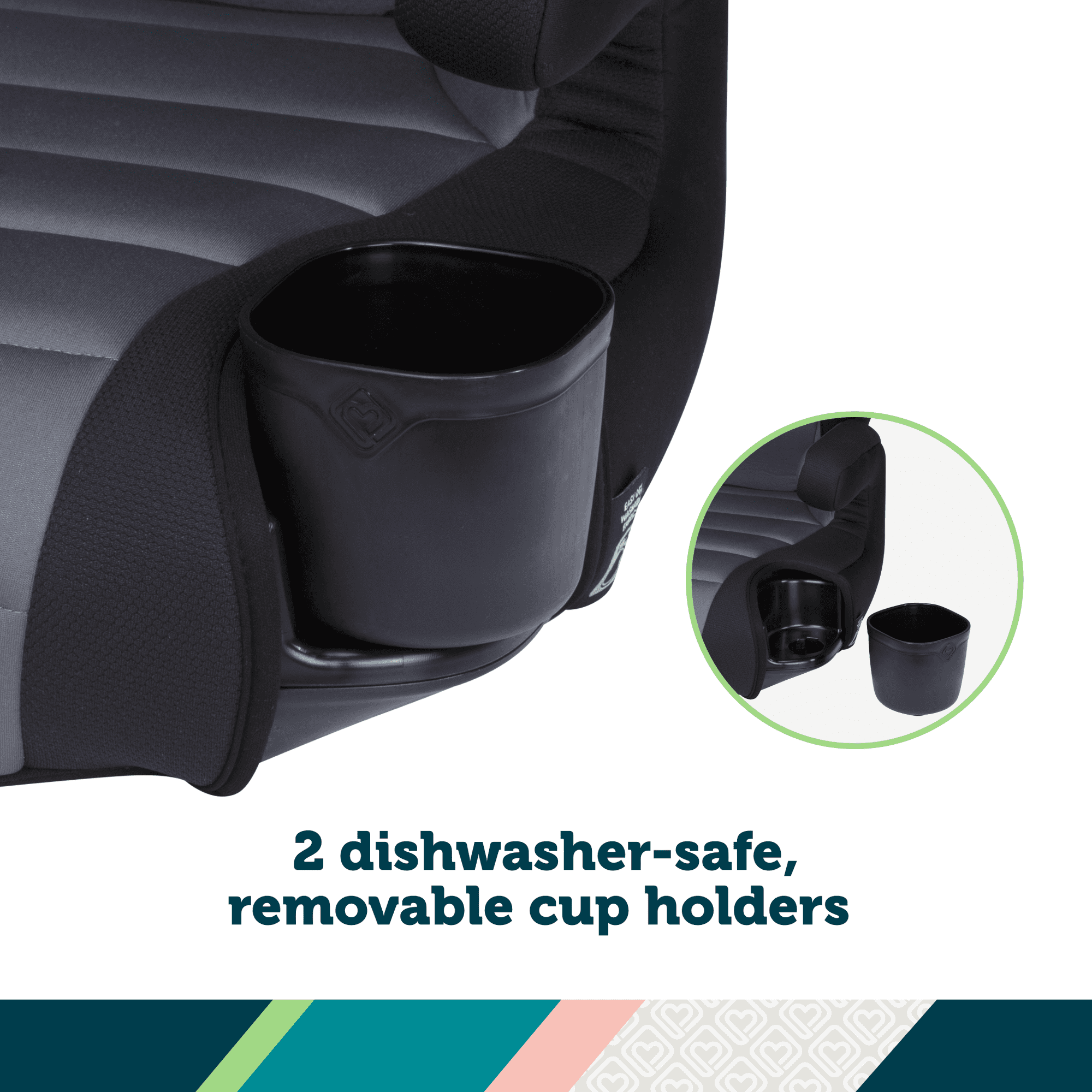 Safety 1st Grow and Go™ 2-in-1 Belt-Positioning Booster Car Seat featuring ComfortWings, Black Sand