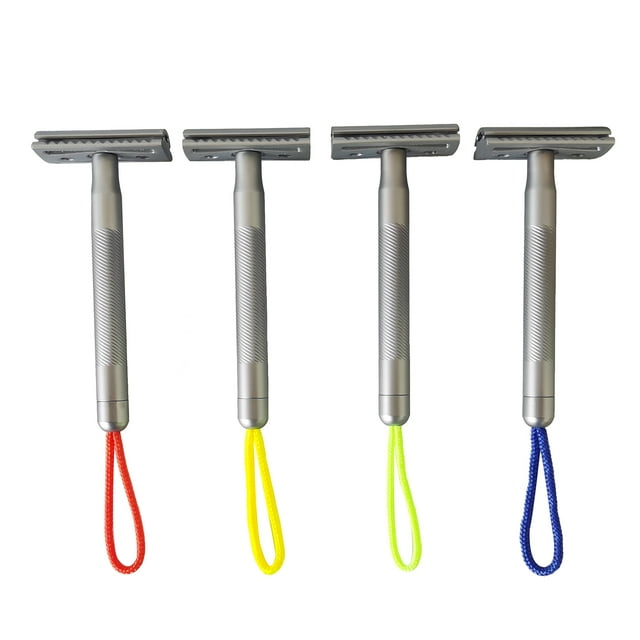 Herramienta de afeitar de barba de metal Hombres Doble filo Mango de latón Afeitadoras manuales r Abanopi Afeitadora de barba